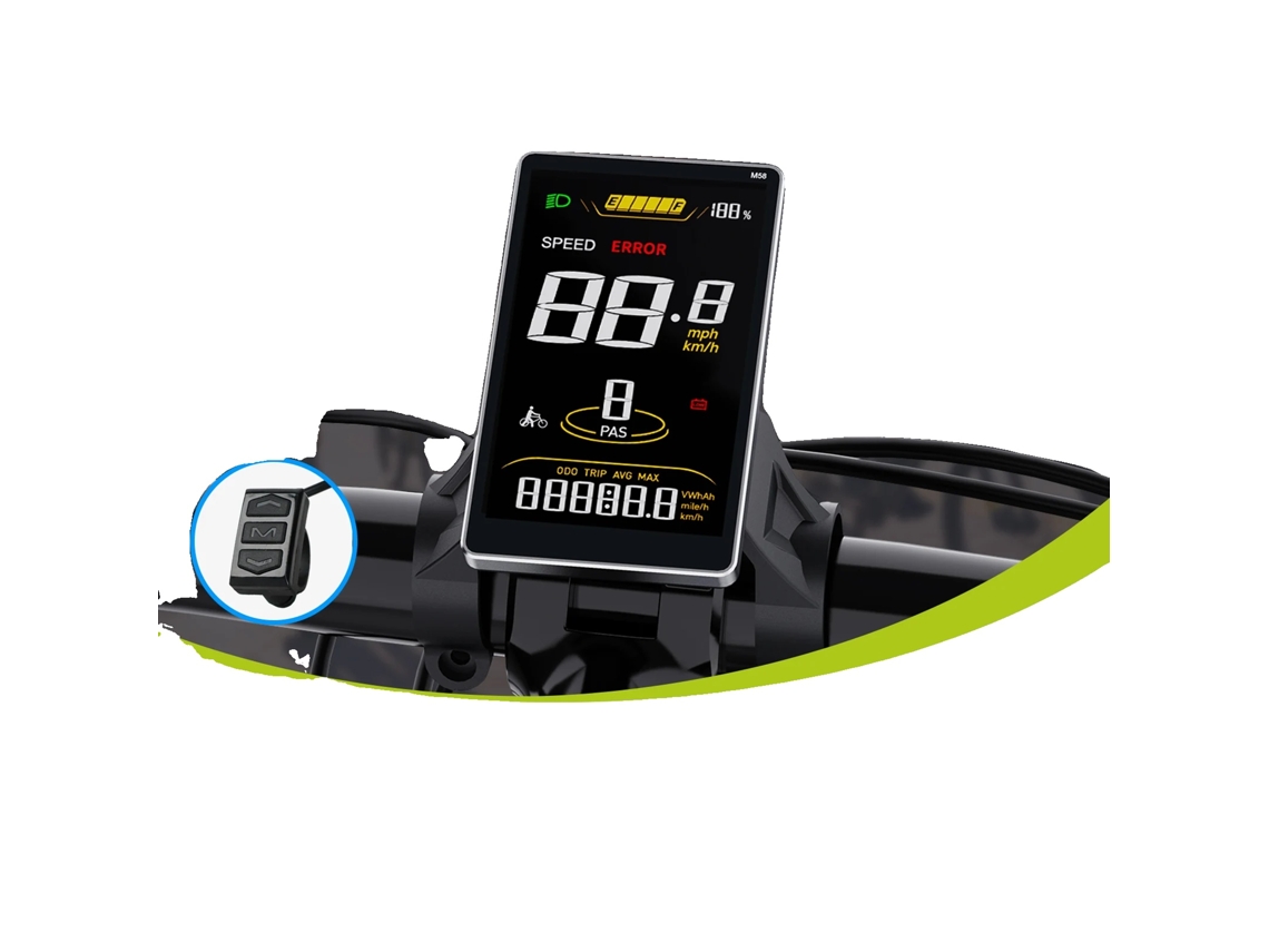 Pantalla LCD, compatible con motores centrales y de buje, métricas personalizables, color SW2-M58 UART