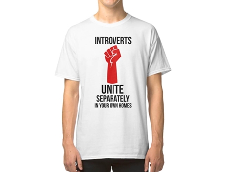 Camiseta ROCKINSTONE Introverts Unite Algodón para Hombre (XL)