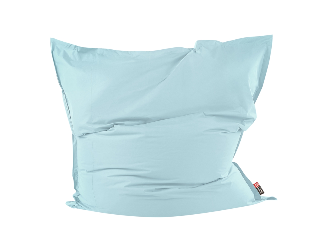 Puf cojín extra grande BELIANI Fuzzy de Nylon Azul 180x230x20