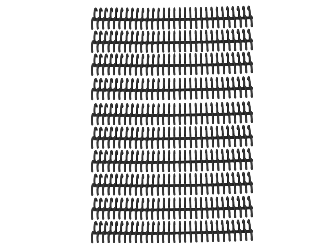 10 Espirales De Encuadernación De Hojas Sueltas, 30 Agujeros, Diámetro Interior De 22 Mm, Anillas De Encuadernación De Plástico Negro, Resistentes Al Desgaste.