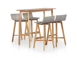 Juego de comedor para exteriores de madera maciza de acacia Dkd Home Decor