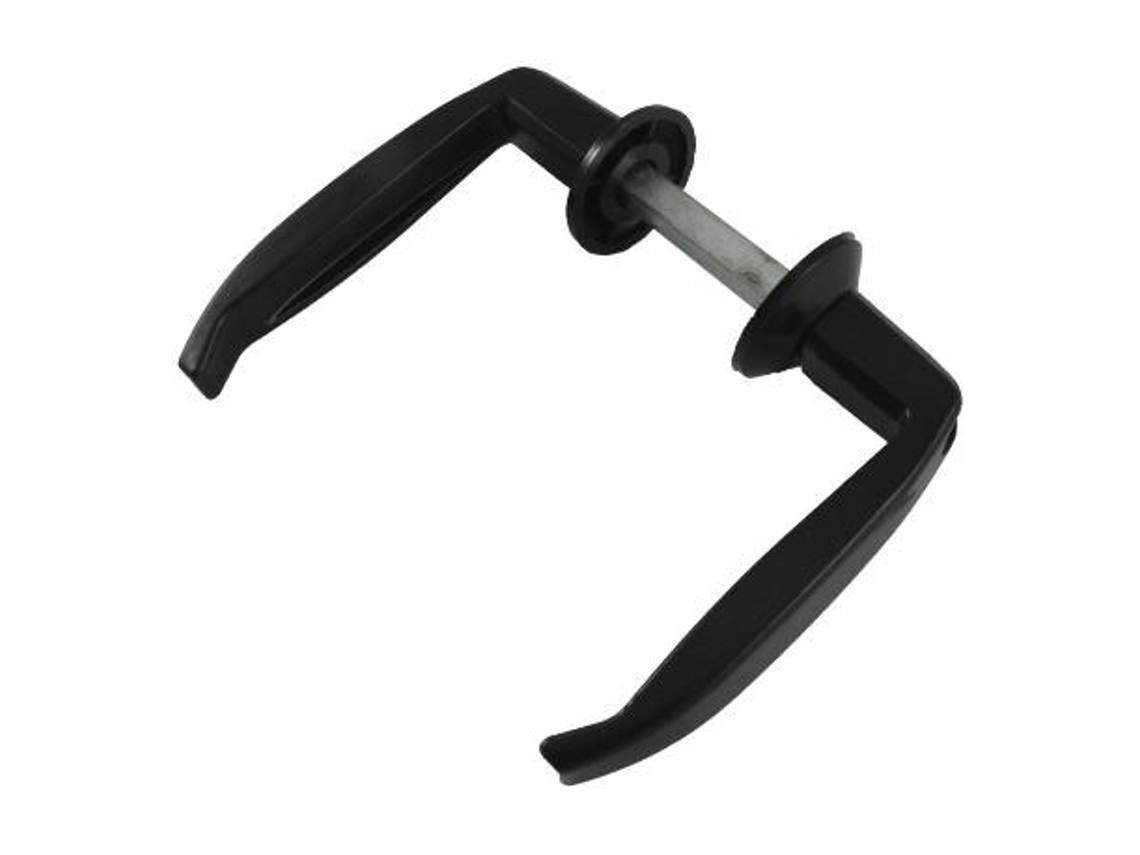 Manilla aluminio negra con placa juego
