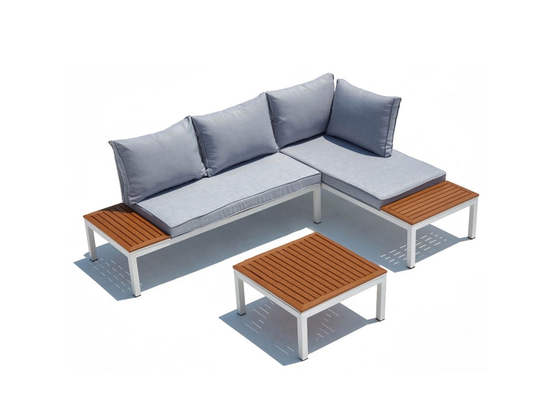 Conjunto de Jardín CONCEPT U Lolea (Blanco - Aluminio - 227x160x69 cm)