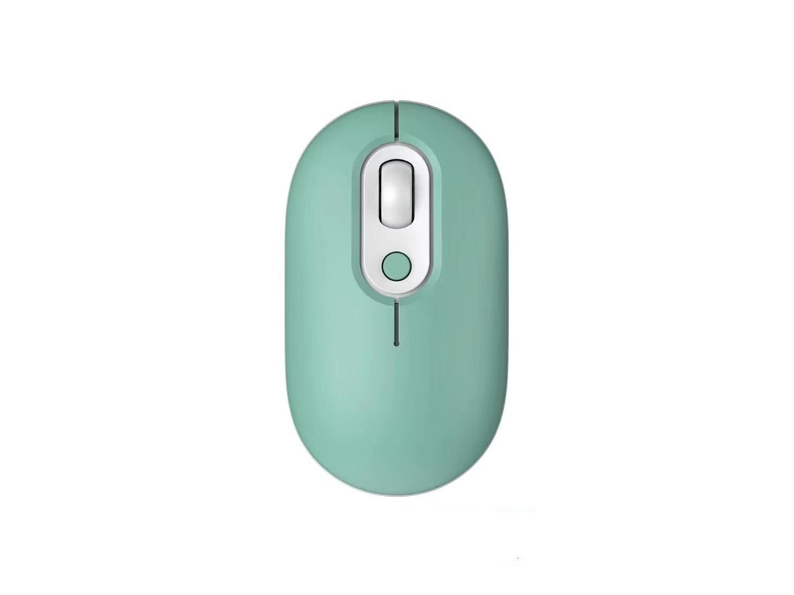 Ratón inalámbrico Yizhood elegante, silencioso, de modo dual, 2,4 G, Bluetooth 5,2, recargable, óptico, para juegos deportivos, regalo para niña, color verde