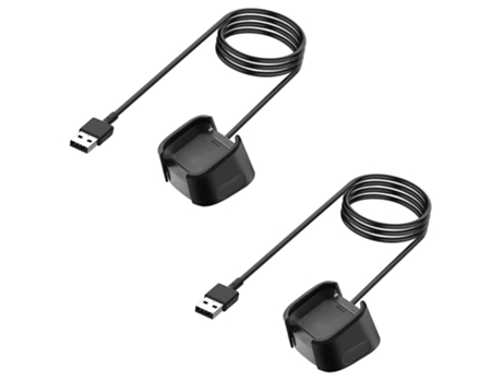 Cargador Para Fitbit Versa 2, Cable De Carga Usb De Repuesto, Soporte De Base, Paquete De 2 VENISYMLIS