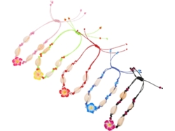 Conjunto De 5 Pulseras Hechas A Mano De Estilo Bohemio Con Cuentas De Concha Y Estrellas De Mar, Tejido Intrincado.
