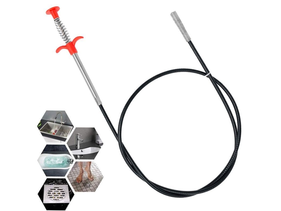 2026-26845-pinzas De Garra Flexible 1.6m Para Desatascar Drenajes Pelos Basura Cocina Baño Inodoro