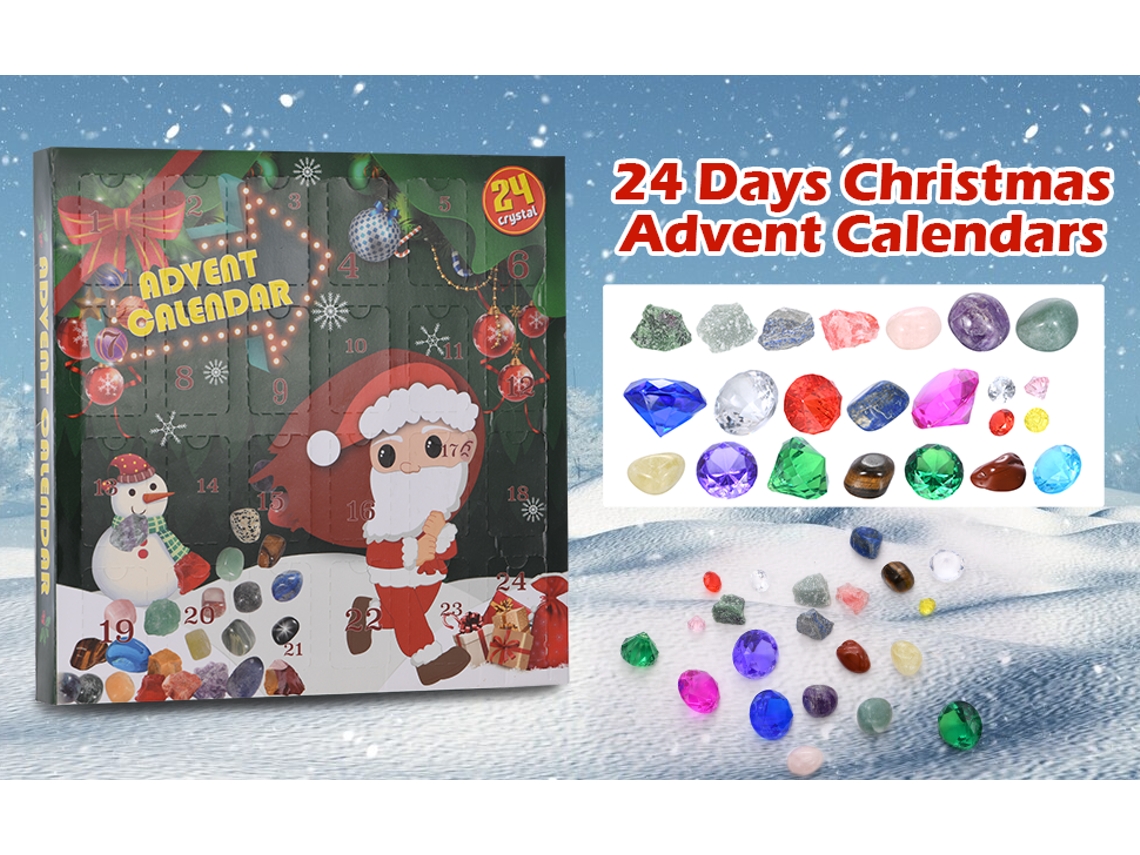 Calendario de Adviento de Cristal Aoresac 2023 con 24 piedras