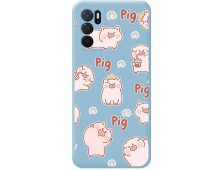 Carcasa Oppo A16 / A16s TUMUNDOSMARTPHONE Cerdos Azul