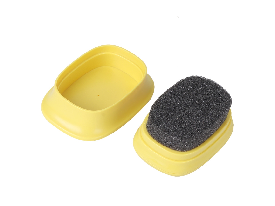 Cepillo Y Crema De Limpieza De Cuero De Color Amarillo Transparente Para El Cuidado Del Calzado.