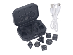 Juego De Dados Led Recargables Con Estuche De Carga Para Juegos De Mesa.