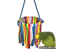 Juguete Colgante De Cuerda De Algodón Para Aves Linjou, Columpio Para Jaula, Masticable Y Entrenamiento Para Periquitos Y Loros
