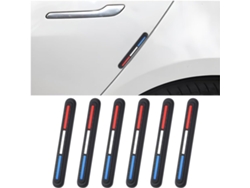 6 Protectores Universales Para Los Bordes De Las Puertas Del Coche, En Rojo, Blanco Y Azul, Antiarañazos Y Anticolisión.