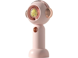 Ventilador Portátil Con Nebulizador, Recargable, 3 Velocidades, Silencioso, Diseño De Patito Rosa.