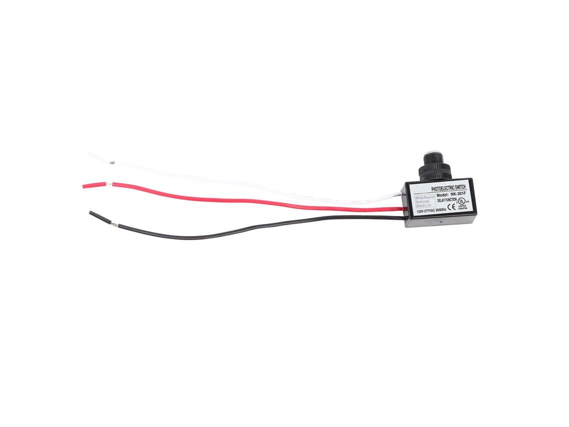 Interruptor fotoeléctrico automático 120v 277vac con sensor de luz negro
