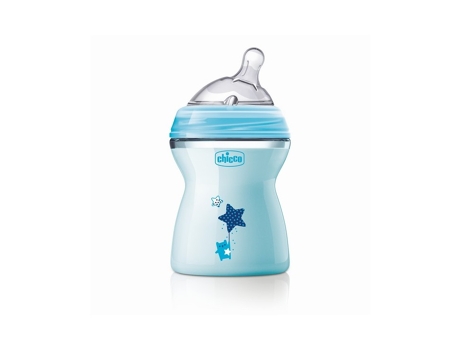 Biberón BEBE CONFORT Natural Feeling Silicona Azul (2M+ - 250 ml)