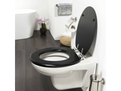 Asiento de inodoro Tiger con cierre suave MDF lavado en negro 252030746 Jortmrd