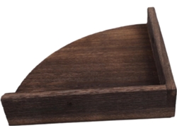 Estante De Pared Esquinero Rústico De Madera, Pequeño Soporte Flotante Para Pared