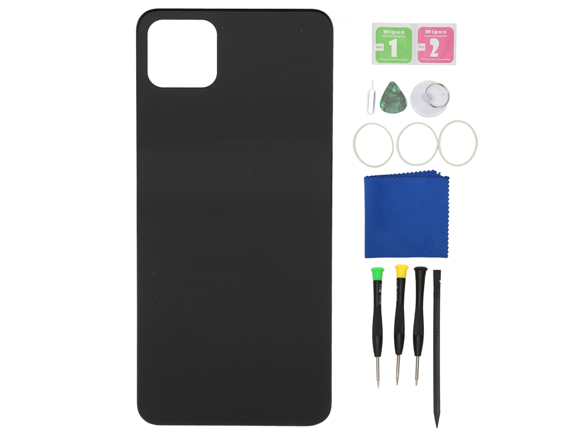 Tampa Traseira Vidro Para Google Pixel 4 Xl Preta Com Adesivo Pré-cortado E Kit De Ferramentas De Reparo