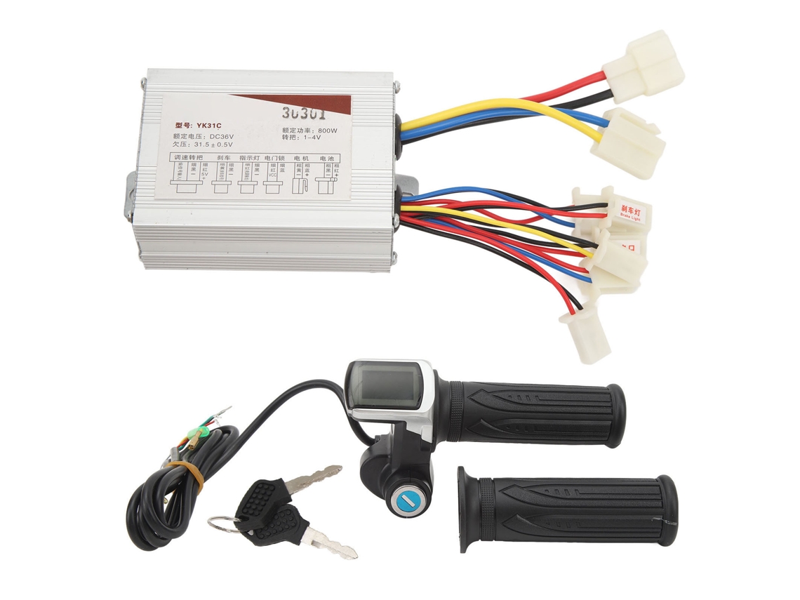 Kit De Conversión Para Bicicleta Eléctrica De 36 V Y 800 W Con Controlador De Motor Y Manillar Con Acelerador Para Triciclos Eléctricos.