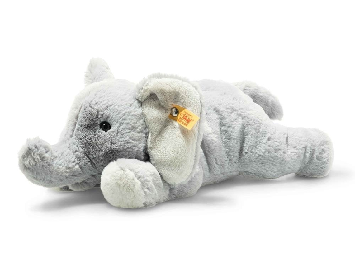 Elefante de peluche Elna de Steiff, bonito juguete gris, 28 cm