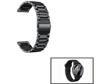 Correa + Herramienta + Protector Gel PHONECARE Acero Stainless Lux OnePlus Oneplus Watch Negro