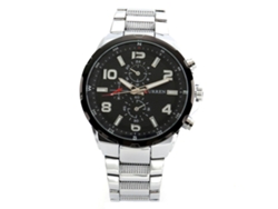 Reloj De Pulsera Analógico De Cuarzo, Resistente Al Agua, Con Brazalete De Acero Inoxidable (plateado + Azul)
