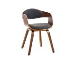 DUDECOR Silla Berlim De Tela Nogal Y Gris Oscuro