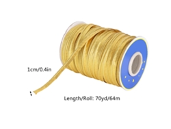 Cinta De Bies De 70 Yardas, 1 Cm De Ancho, Para Costura, Color Dorado.