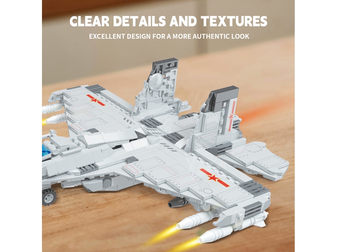 Juego De Bloques De Caza De 806 Piezas Con Figura, Modelo De Avión Educativo Para Niños Y Niñas.
