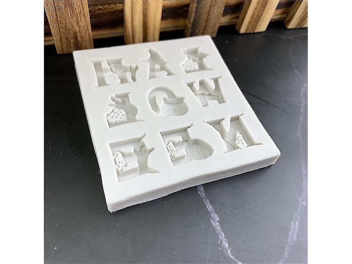 Moldes Para Pasteles De Halloween, Formas De Letras Mayúsculas En Inglés, Molde De Pegamento, 2 Piezas