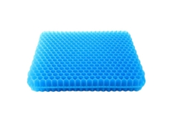 Cojín Gel Ortopédico Con Estructura Panal Doble Capa + Funda – Azul