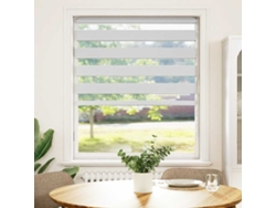 Maison Exclusive - Estor Cebra Blanco 100x150 Cm Tejido Ancho 95,9 Cm Poliéster