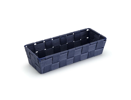Cesta Versa Rectangular Azul oscuro Textil 10 x 6 x 25 cm