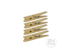 Paquete de 24 pinzas de madera pequeñas para la ropa, Logui