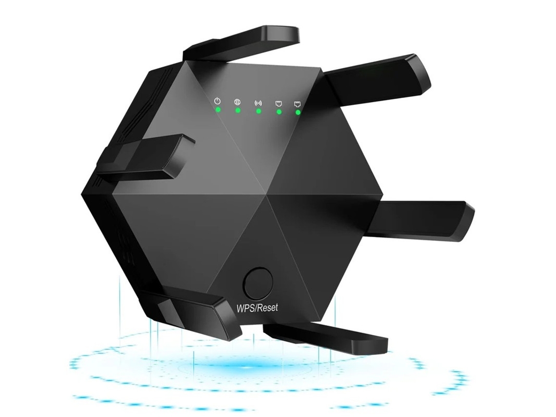 Amplificador Wlan Banda Dupla, 300 Mbps, 4 Antenas Yizhood (preto)