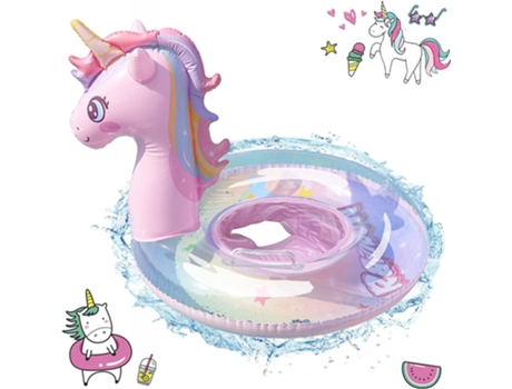 Fondo de esponja Unicornio arcoíris (rosa) - Accesorios para piscinas ZMDECQNA