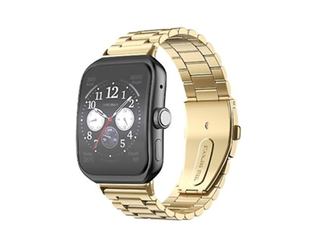 Correa De Reloj Inteligente Para Oppo Watch 3 Pro, Correa De Reloj De Acero Inoxidable Con Hebilla Plana Dorada De Tres Cuentas VENISYMLIS