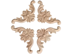 Pegatinas De Madera Tallada Sin 12 Cm 10x10 Cm, Elegante
