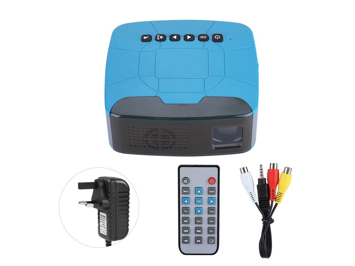 Proyector Mini Hd 1080p Con Batería Integrada Lcd Y Ajuste Óptico De Trapecio