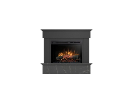 Chimenea LED eléctrica independiente TORMES 26' Negro / Mármol negro 108 x 93 x 33.5 OUTINFIRE
