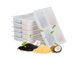 Pack 6 Filtros Cuadrados Con Carbón Activado, Para Bebederos De Perros Y Gatos, Medidas 5,7×8,6cm.