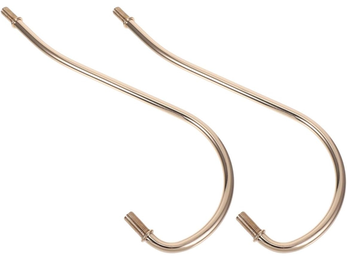Juego De 2 Varillas Curvas De Metal Dorado Para Lámparas De Mesa, Accesorios De Reparación Y Fabricación.