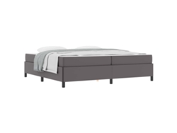 Maison Exclusive - Estructura De Cama Con Colchón Gris 200 X 200 Cm Tela