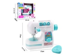 Mini máquina de coser eléctrica de juguete para niños, mini móvil, juguete educativo Mdug (azul)