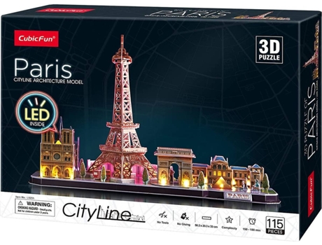 Puzzle 3d World brands torre eiffel paris led 8 años 115