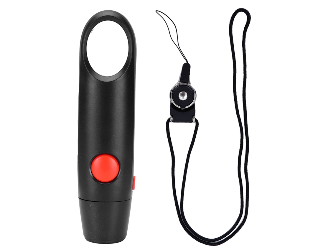 Silbato electrónico ajustable, 3 velocidades, deportivo, para viajeros, negro.