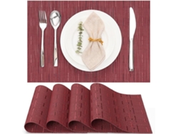 Kit De Absorventes Para Lavagem De Pratos (6 Peças) - Trançado - Resistente A Escorregões, Resistente Ao Calor - 30x43,5 Cm (vermelho)