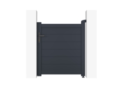 Puerta peatonal gris EIGER 1m H.115cm