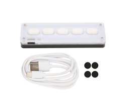 Teclado Programable De 5 Teclas Con Modo Dual, Usb Con Cable/bluetooth, Silicona, Silencioso, Personalizable Para Juegos, Blanco.